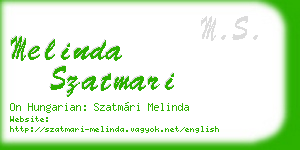 melinda szatmari business card